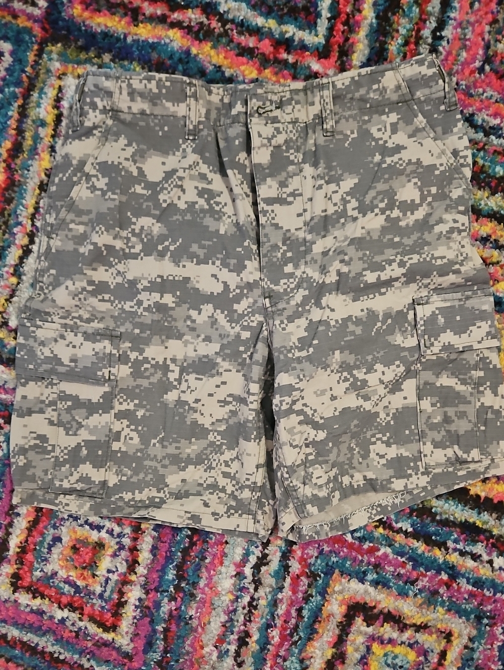 Men's Digital Camo Cargo Shorts - Gray